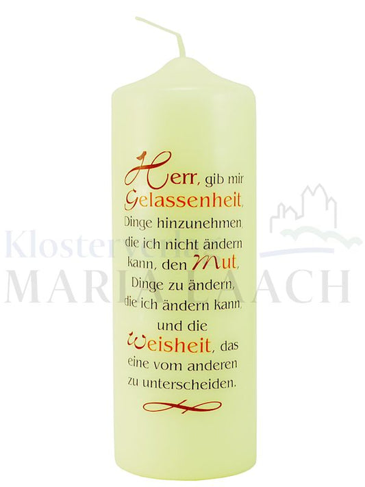 Foto: Kerze Herr, gib mir die Gelassenheit 200/70 mm