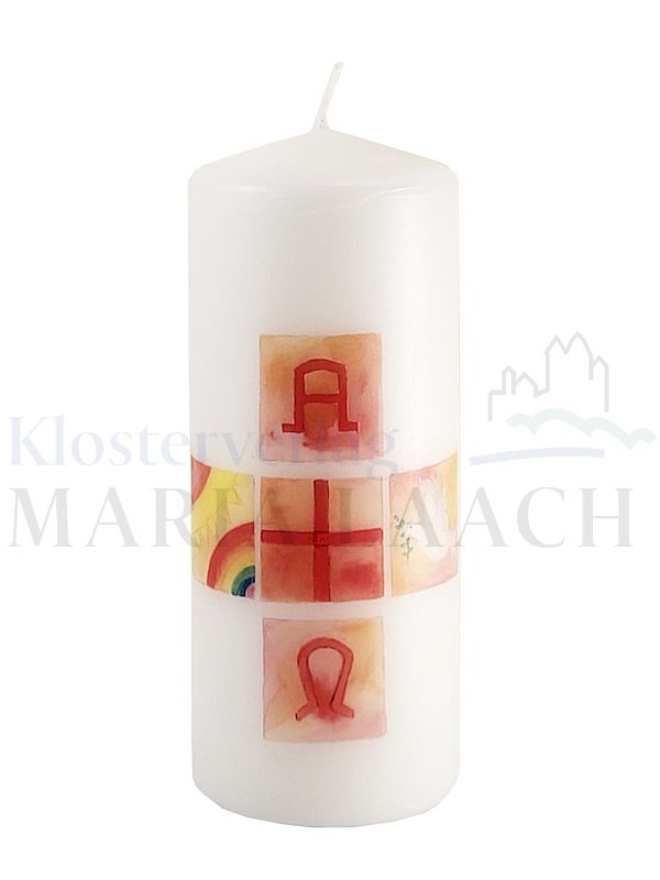 Foto: Osterkerze Regenbogen, 150/60 mm