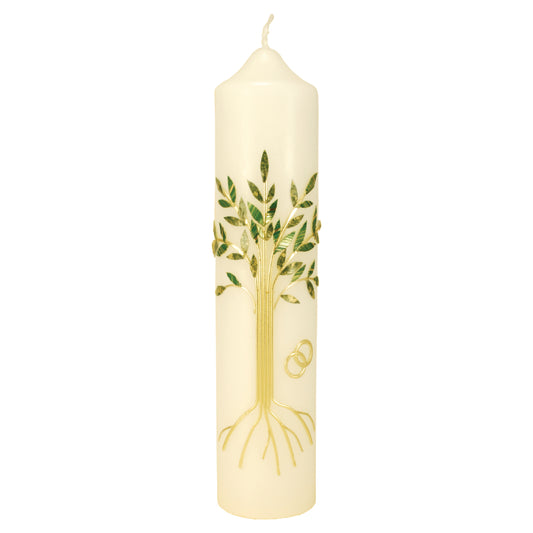 Kerze zur Hochzeit "Lebensbaum"