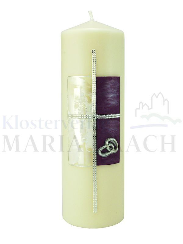 Foto: Kerze Zur Hochzeit / Ehejubiläum (bordeaux), 250/70 mm