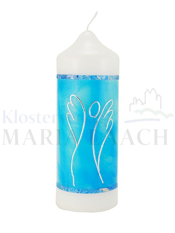 Foto: Kerze Engel blau, 165/60 mm