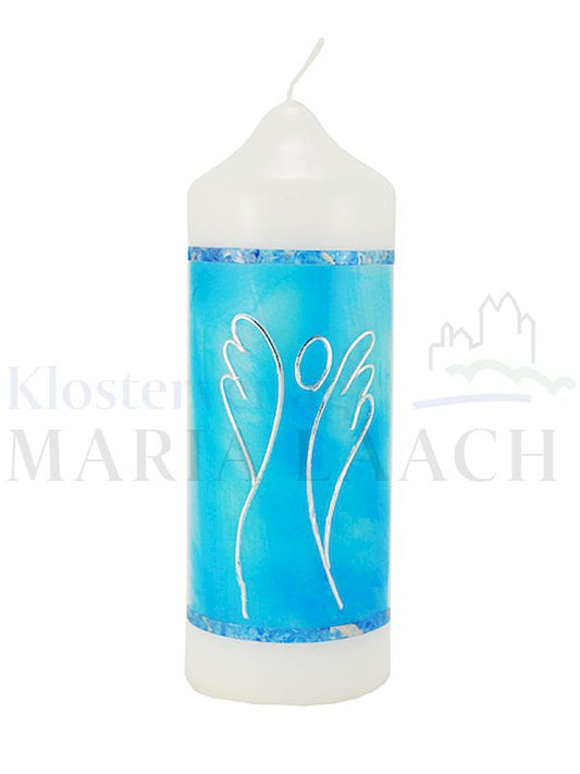 Foto: Kerze Engel blau, 165/60 mm
