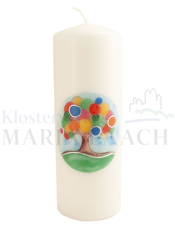 Foto: Kerze Lebensbaum mit Wachsauflage, 200/70 mm
