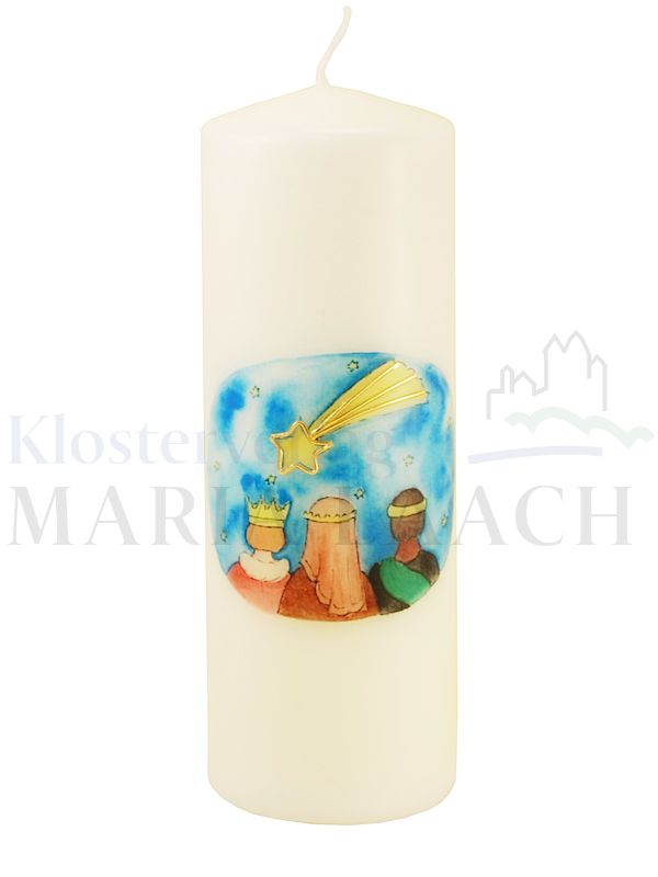 Foto: Kerze Drei Könige mit Wachsauflage, 200/70 mm