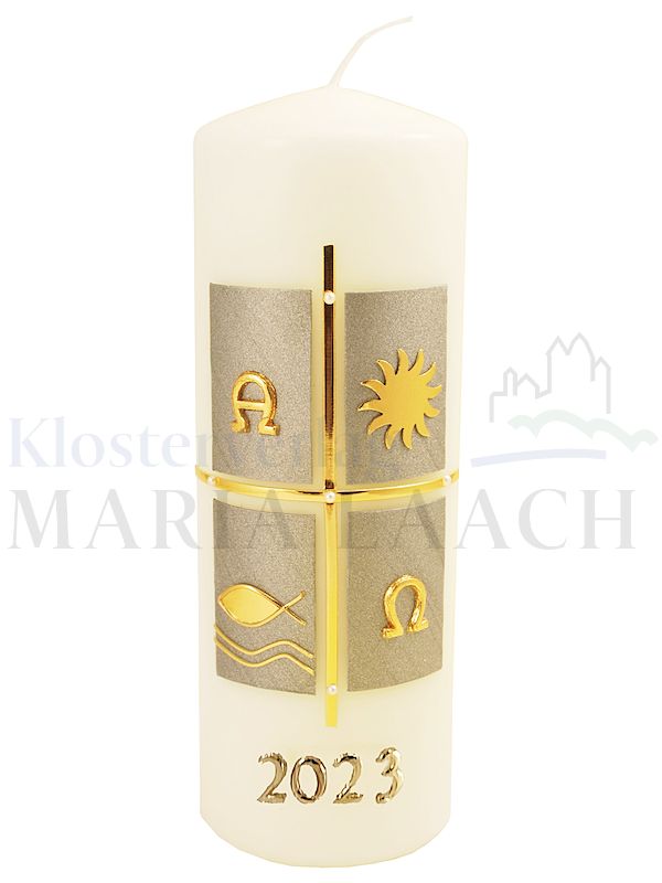 Foto: Osterkerze Wachsauflage Alpha/Omega, 200/70 mm
