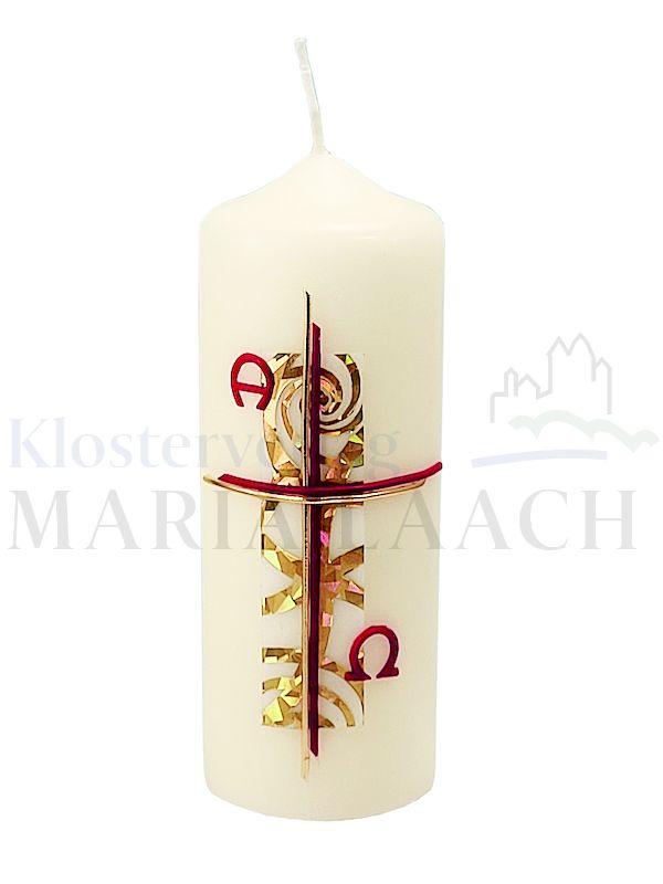 Foto: Kerze Kreuz mit Wachsauflage, 165/60 mm