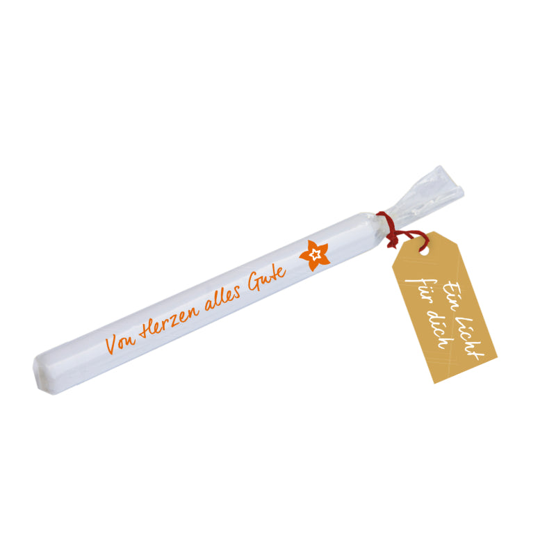 Stabkerze 'Von Herzen alles Gute'