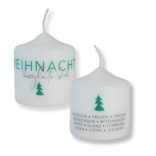 Kleine Stumpenkerze "Weihnacht begleite dich!"