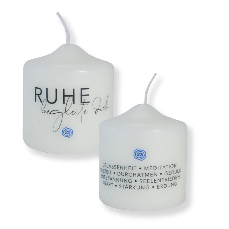 Kleine Stumpenkerze "Ruhe begleite dich!"