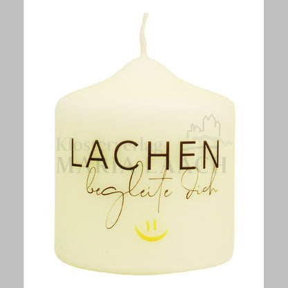 Kerze "Lachen begleite dich"