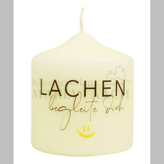Kerze "Lachen begleite dich"