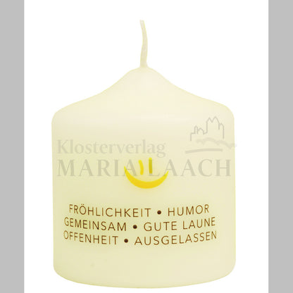 Kerze "Lachen begleite dich"