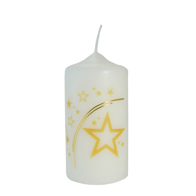 Kerze mit Goldauflage "Sterne"