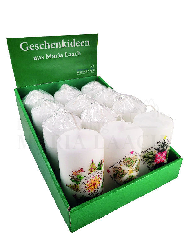 Display Nachfüllpack  Mandala- Weihnachtskerzen 4 x 3