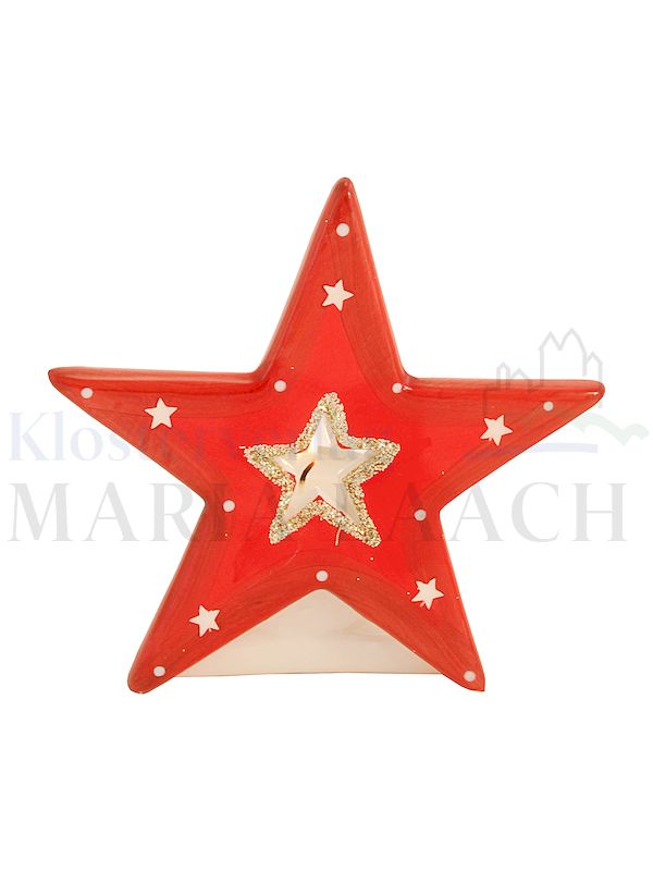 Foto: Teelichthalter Stern, rot, 11 x 6 x 11 cm