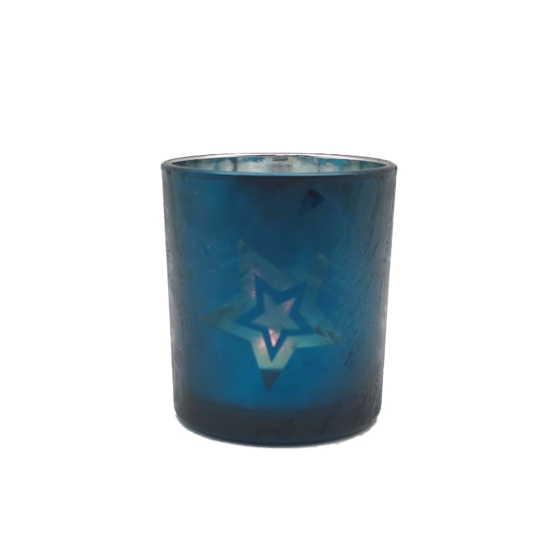 Windlicht "Blaue Sterne"