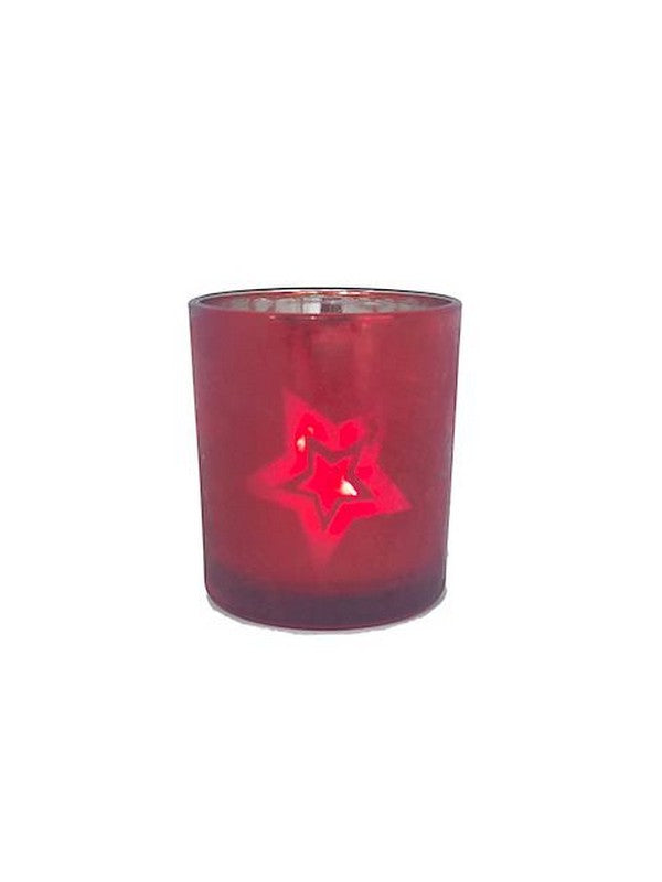 Foto: Windlicht Stern rot, Ø 7 x 7,8 cm