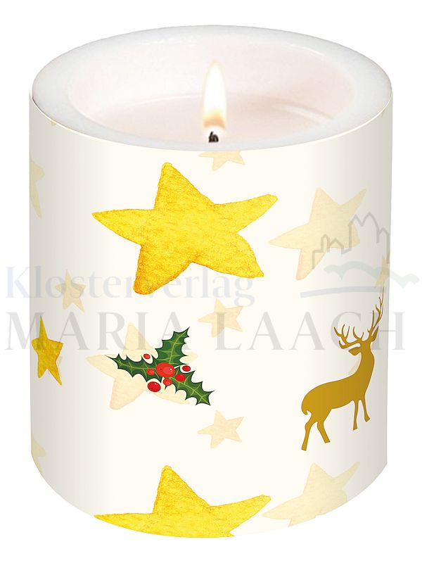 Foto: Lampionkerze Weihnachtssterne, klein, 80/75 mm