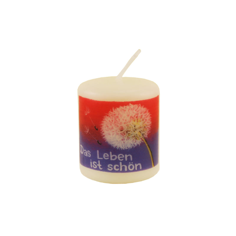 Minikerze "Das Leben ist schön"