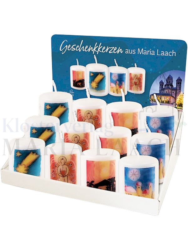 Foto: Verkaufsdisplay Weihnachten, 28 Kerzen, 4 x 7 Stück