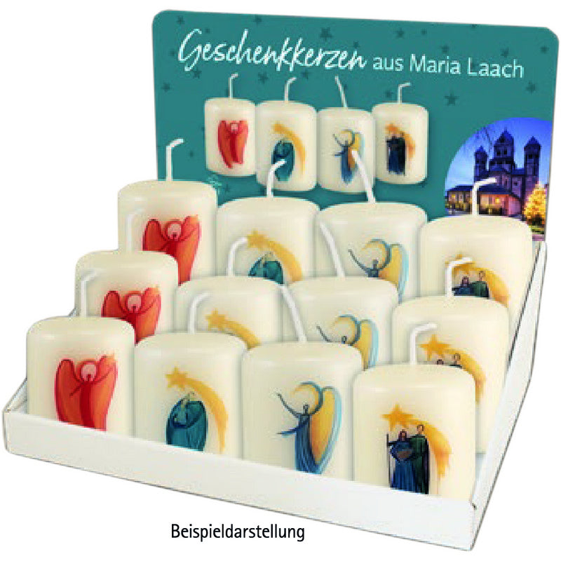 Foto: Verkaufsdisplay Minikerze Weihnachtsmotive, 28 Kerzen, 60/50 mm