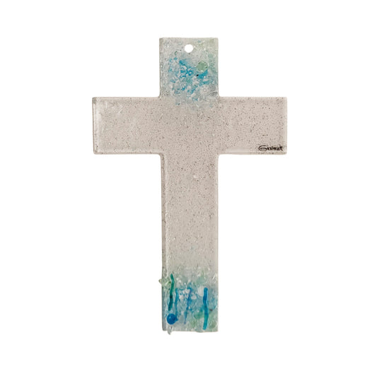 Glaskreuz "Aqua"
