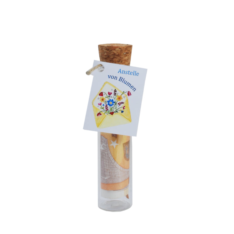 Geldgeschenk "Anstelle von Blumen"