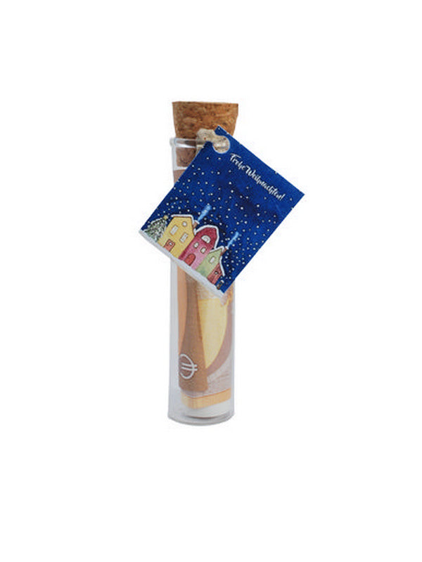 Foto: VE 6, Gläschen für Geldgeschenke mit Anhänger Frohe Weihnachten, Ø 2 x 11 cm