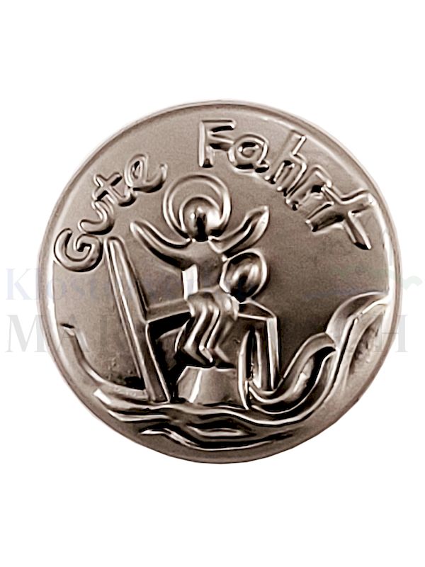 Foto: Plakette Christophorus Gute Fahrt, Ø 3,5 cm