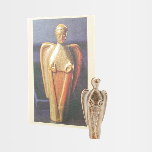 Bronze-Figur "Segensengel" mit Meditationskarte