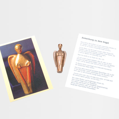 Bronze-Figur "Segensengel" mit Meditationskarte