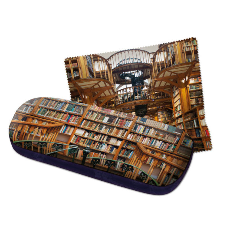 Brillenetui mit Putztuch "Die Klosterbibliothek Maria Laach"