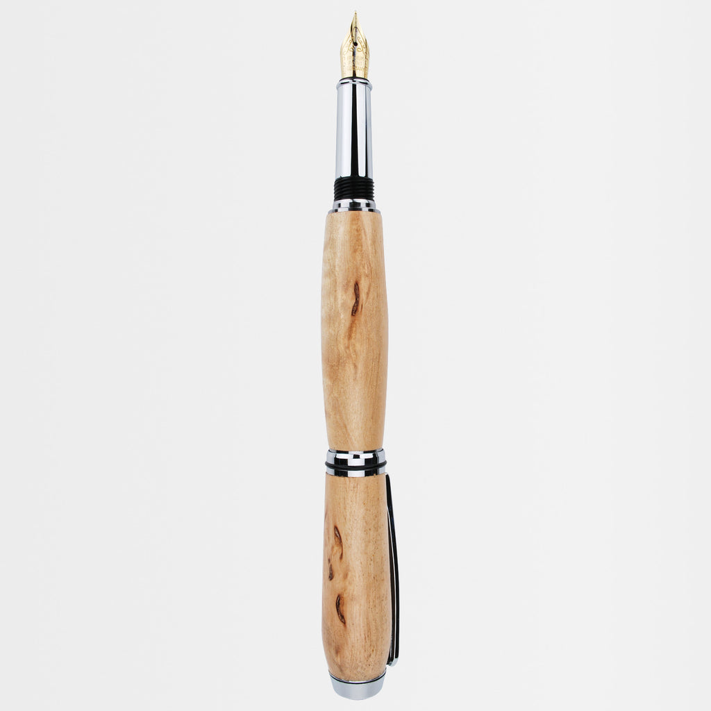 Füller mit Birkenholz und silberfarbener Ausstattung M
