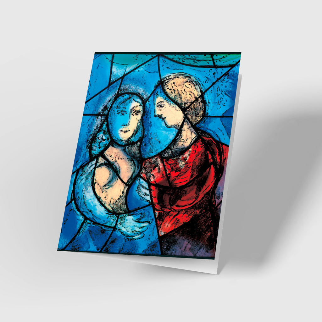 Kunst-Postkarte „Der Engel und der Baum des Lebens - Liebespaar"