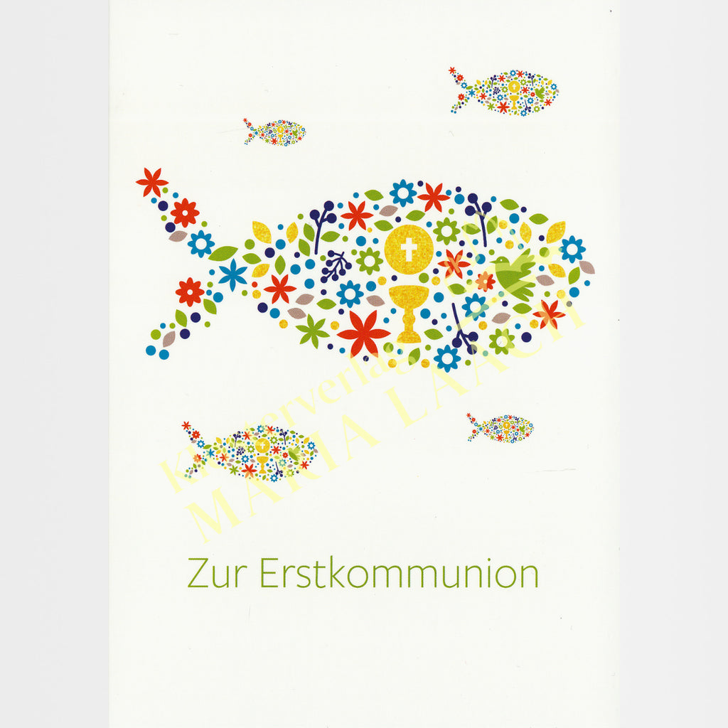 Grußkarte zur Erstkommunion „Fische"