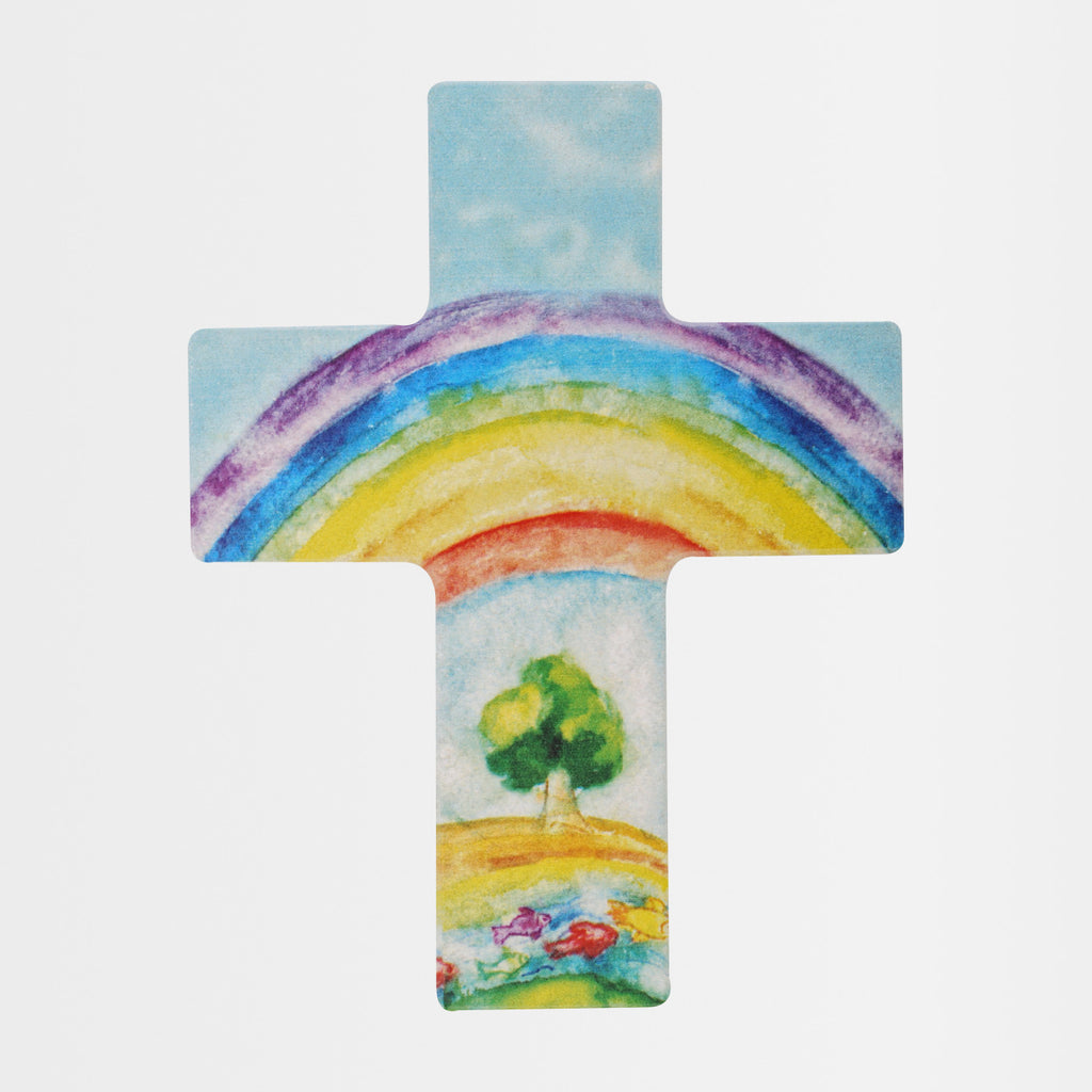 Holz-Kreuz Regenbogen