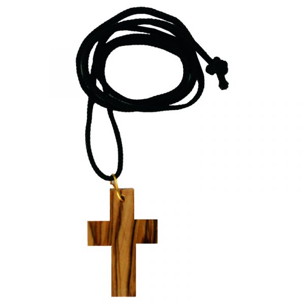Halsanhänger Kreuz aus Olivenholz