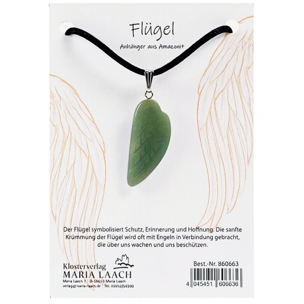 Halsanhänger Flügel aus Amazonit