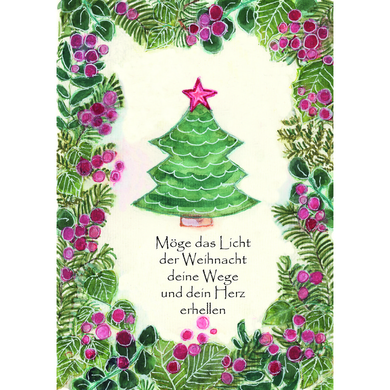 Weihnachtskarte 'Weihnachtsbaum, Möge das Licht'