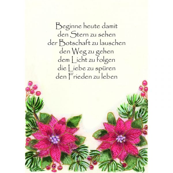 Weihnachtskarte 'Weihnachtstern, Beginne heute'