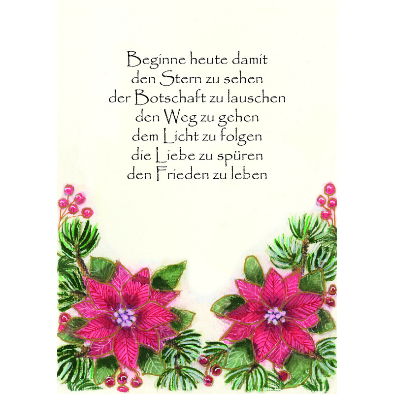 Weihnachtskarte 'Weihnachtstern, Beginne heute'