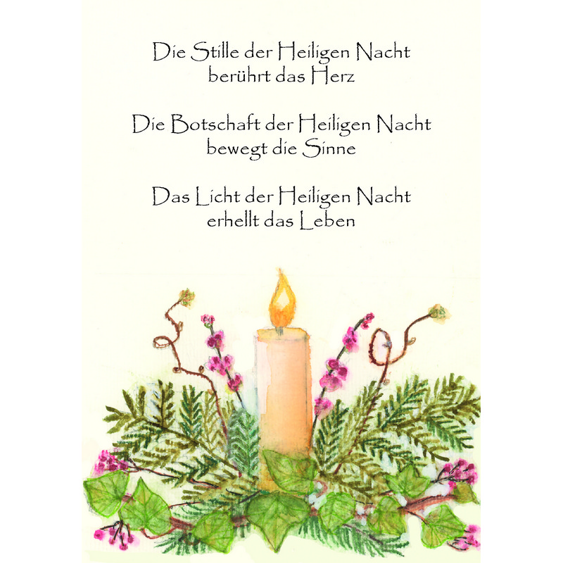 Weihnachtskarte ' Weihnachtsgeschenk, Die Stille'