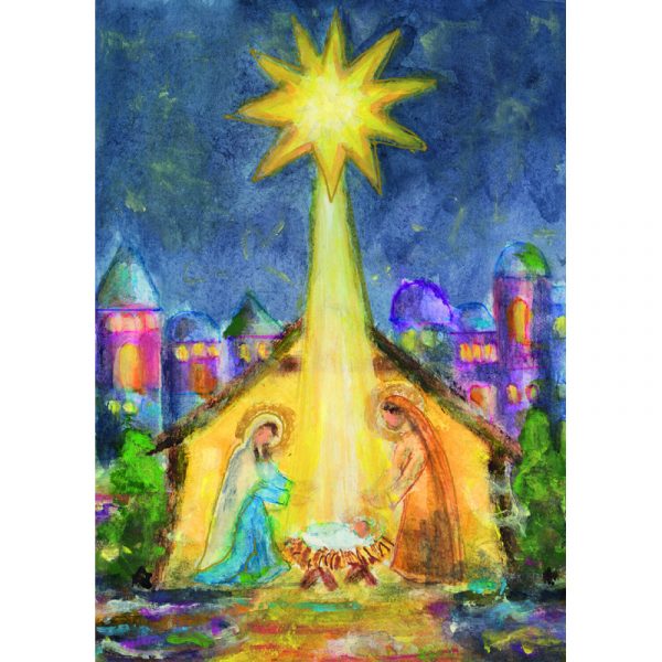Weihnachtskarte ' Krippe in der Stadt '
