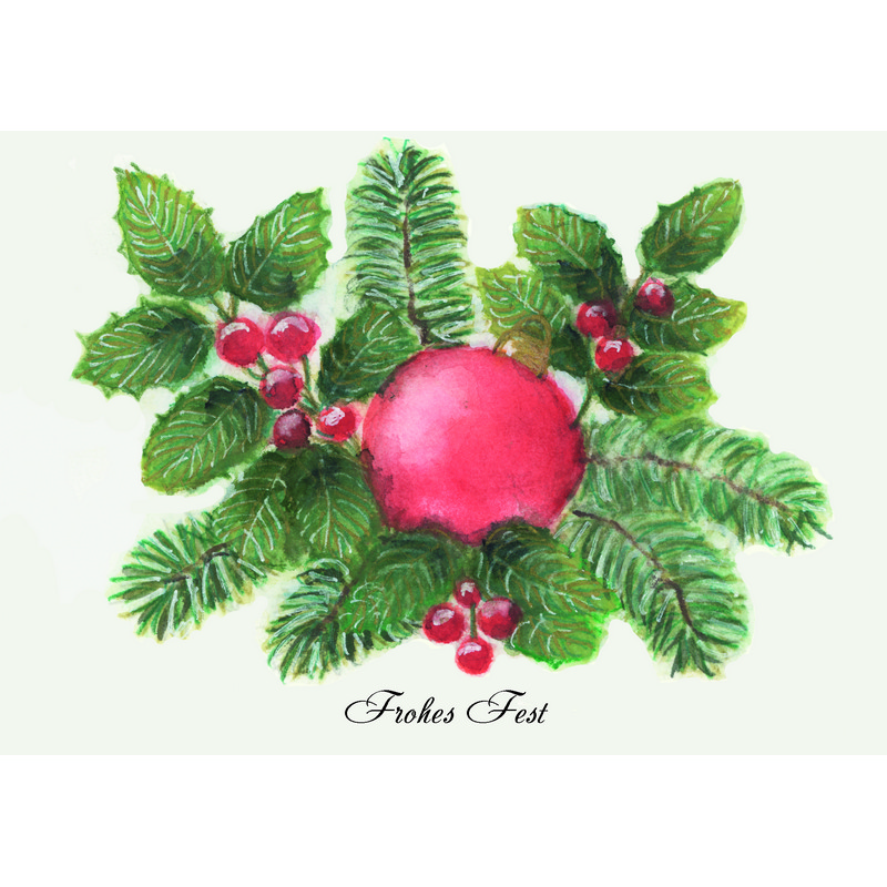 Weihnachtskarte ' Weihnachtskugel '
