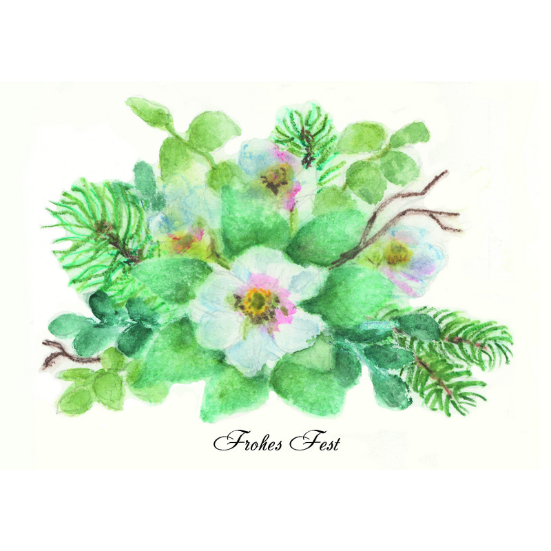 Weihnachtskarte ' Christrose '