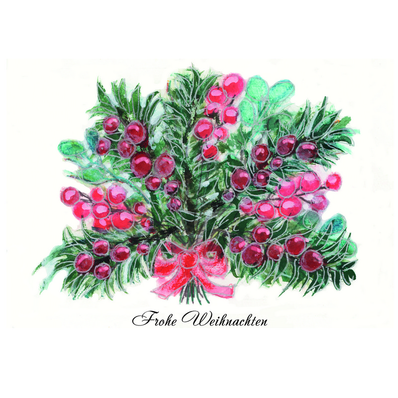 Weihnachtskarte ' Weihnachtsgesteck '